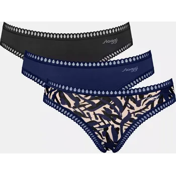 Dámské spodní prádlo Dámské kalhotky GO Crush Mini C3P - BLUE - modré M008 - SLOGGI BLUE XL