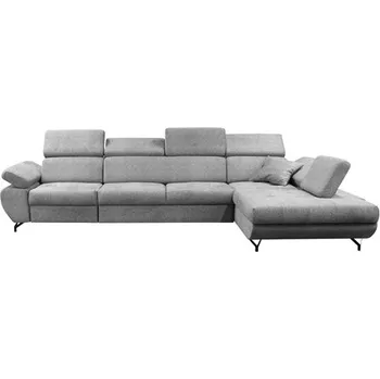 Sedací souprava DABLIN MAXI - Pravá sedací souprava, látka ŠEDÁ - BUBBLE 6 (DREAM MAXI =3 BALÍKY) (FI) - kolekce "F" (K250)NOVINKA