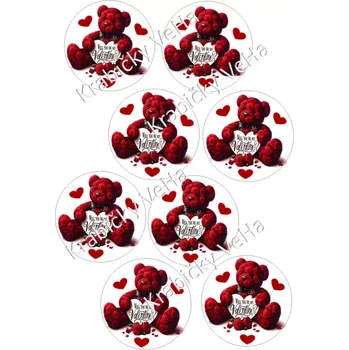 Jedlá dekorace na dort Fondánový list A4 motiv "Kolečko " na vykrajovátko 7 cm