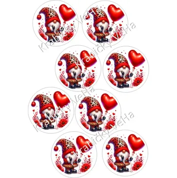 Jedlá dekorace na dort Fondánový list A4 motiv "Kolečko " na vykrajovátko 7 cm