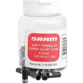Lanko pro jízdní kolo SRAM Shift Ferrule 4mm Super-Short Nose Black, 100ks