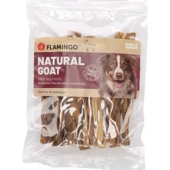 Pamlsek pro psa FLAMINGO Natural Goat - kozí kůže tenká 100g