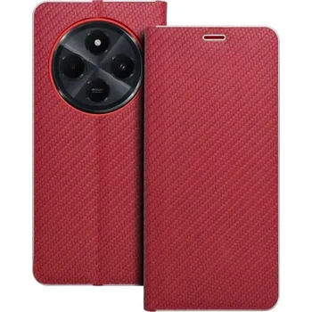 Telefonní příslušenství Forcell Luna Book Carbon pro Xiaomi Redmi 14C červené