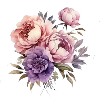 Nažehlovací obrázek - kytice pivoněk