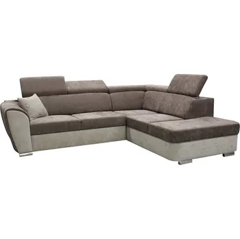 Sedací souprava MALIBU (MALMO) - PRAVÁ sedací souprava tmavě hnědá Rosario 468 / korpus Rosario 461 béžová (FI) - kolekce "F" (K250) NOVÁ LÁTKA