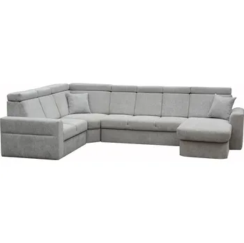 Sedací souprava PABLO U - 2UP+ROH+3R+OTs UP -Pravá sedací souprava, látka Diosa 84 světle šedá /polštářky 84 (FE) kolekce - "E" (K250)