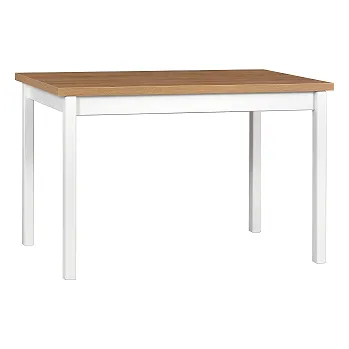 Jídelní stůl MAXMILIÁN 3 - jídelní stůl (MAX 3) lamino dub grandson / nohy bílá - kolekce "DRE" (K150-Z)