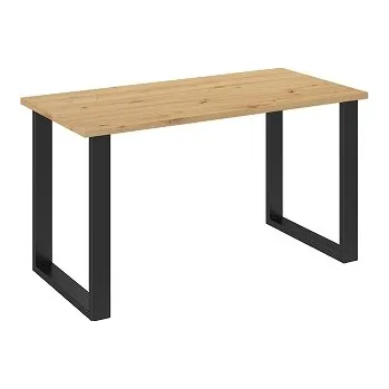 Jídelní stůl LOFT - Jídelní stůl š. 138 x 75 x 67, lamino Dub artisan/ černý kov (IMERIAL) "LP" (K150-Z)