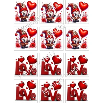 Jedlá dekorace na dort Fondánový list A4 motiv "Plaketa čtverec" 6x6 cm