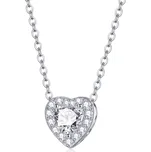 Elenys stříbrný náhrdelník Čiré třpytivé srdce