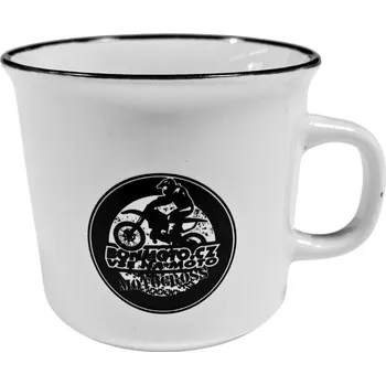 BONMOTO hrnek WOODSTOCK Motocross white/black