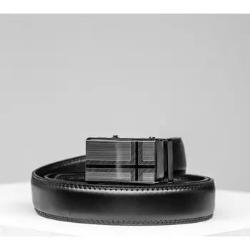 Opasek Černý pánský koženkový pásek Bolf C009 - 110 cm