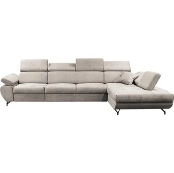 Sedací souprava DABLIN MAXI - Pravá sedací souprava, látka BÍLÁ KÁVA- BUBBLE 2 (DREAM MAXI =3 BALÍKY) (FI) - kolekce "F" (K250)NOVINKA