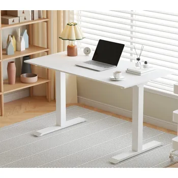 Psací stůl DeskTherapy A3+ FIX - moderní pevný psací stůl Barva podnože: bílá, Rozměry stolové desky: 1400x800 mm, Dekor stolové desky: DELUX: Dub Craft bílý - tl. 25 mm design jako výškově nastavitelný stůl