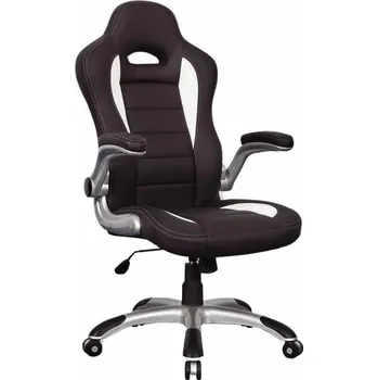 Q-024 - kancelářská židle - koženka černá/bílá (OBRQ024) (S) (K150-Z)