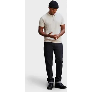 Pánská móda Ombre Clothing Krémová polokošile s ozdobným zipem V3 POSS-0109