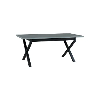 Jídelní stůl IKONA 1 - jídelní stůl rozkládací (IKON 1) lamino grafitová/ noha kov černá - kolekce "DRE" (K150-E)