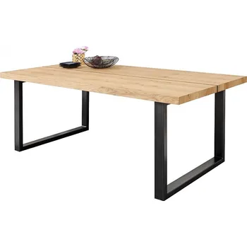 Jídelní stůl MALTA - Jídelní stůl 140x90 Dělená deska ( NATURA MATIN) dřevo DUB PŘÍRODNÍ kolekce "B" (K250-E)