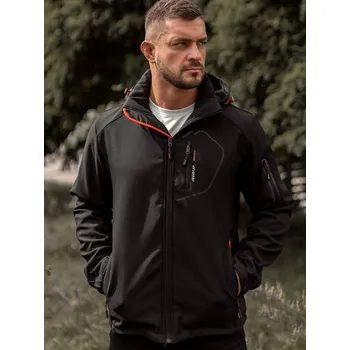 Černo-oranžová pánská přechodová softshellová bunda Bolf WX088A - 2XL