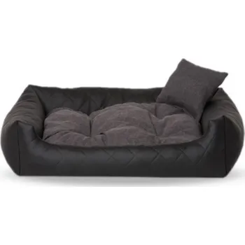 Pelíšek pro psa FANCY obdélníkový pelech pro psa, černá - 80 cm x 65 cm