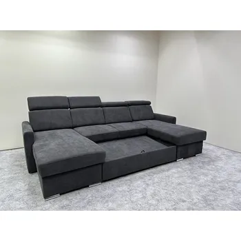 Sedací souprava FONDUE U - UNI - sedací souprava ROSARIO 458 tmavě šedá - kolekce "E" (FE) (K250) NOVINKA