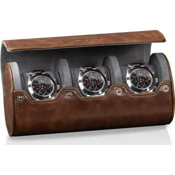 Box na hodinky Cestovní pouzdro na hodinky HEISSE & SÖHNE 70019-170 HS Vintage 3 - Braun