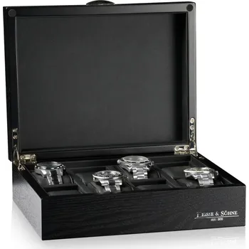 Box na hodinky Kazeta na hodinky HEISSE & SÖHNE 70019-144 HS Bregano 8 - Schwarz