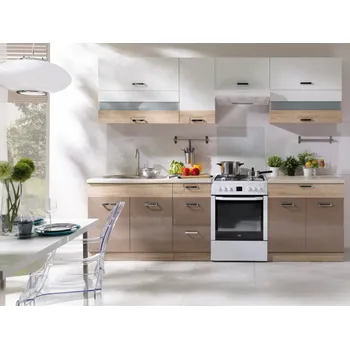 Kuchyňská linka Fadome Kuchyňská Linka Premio B 270 cm Zvolte kování: Basic GTV, Zvolte korpus: Dub sonoma