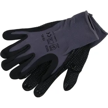 Pracovní rukavice Levior Rukavice nylonové-NITRIL pěna+terčíky10