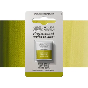 Vodová barva Akvarelová barva Winsor & Newton Professional, půlpánvička - Olive Green