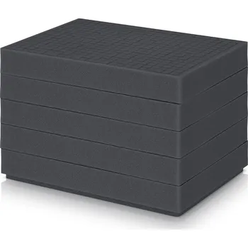 paleta Kostkové pěnové polstrování pro euro přepravky 37 x 27 x 26 cm - Antracitová šedá - materiál: PU - EG S SEWW 43/27