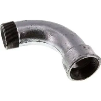 Fitinka Koleno 90° Rp 1/2" vnitřní - R 1/2" vnější, dlouhé, temperovaná litina