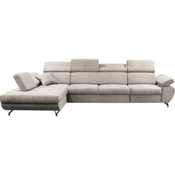 Sedací souprava DABLIN MAXI - Levá sedací souprava, látka BÍLÁ KÁVA- BUBBLE 2 (DREAM MAXI =3 BALÍKY) (FI) - kolekce "F" (K250)NOVINKA