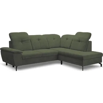 Sedací souprava REBECA -Pravá sedací souprava,látka OLIVOVÁ -ARAGON 39 , kolekce - "ST" (REMI=2balíky ) (K250) NOVINKA