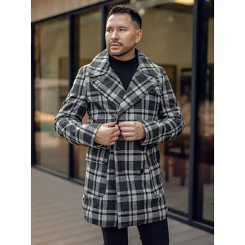 Pánská parka Šedý pánský zimní kabát Bolf 1115A - M