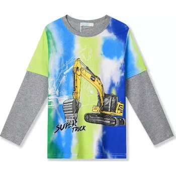 Chlapecké tričko dl.r. Kugo HC9308 šedé