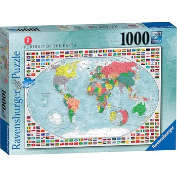 Puzzle RAVENSBURGER Puzzle Barevná mapa světa 1000 dílků