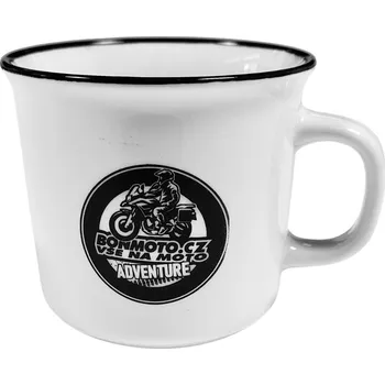 BONMOTO hrnek WOODSTOCK Adventure white/black