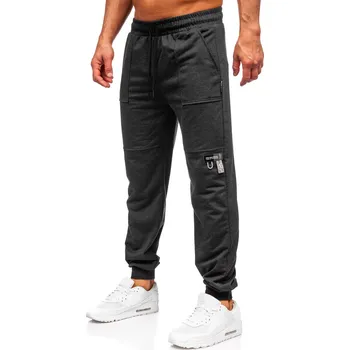 Pánské kalhoty Grafitové pánské teplákové jogger kalhoty Bolf JX6365 - M