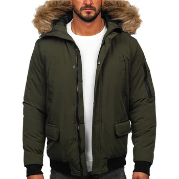 Pánský kabát Khaki pánská zimní bunda Bolf 2019A - M