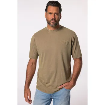 Pánské tričko JP1880, Plus size Tričko JP1880, krátké rukávy, vintage vzhled, výšivka, do 8XL pro plnoštíhlé nadměrná velikost, 834433327-1456, hnědý, 7XL, Plus size oblečení, Oblečení pro vysoké muže, Nadměrné velikosti, Oblečení pro plnoštíhlé.