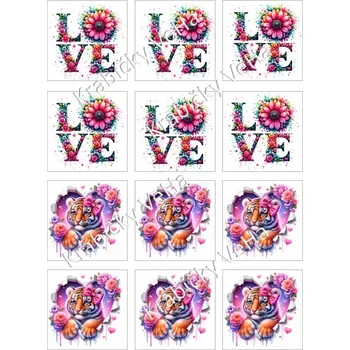 Jedlá dekorace na dort Fondánový list A4 motiv "Plaketa čtverec" 6x6 cm