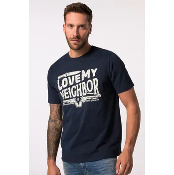 Pánské tričko JP1880, Plus size Tričko JP1880, krátké rukávy, velký potisk, do 8XL pro plnoštíhlé nadměrná velikost, 830844130-1907, modrý, 8XL, Plus size oblečení, Oblečení pro vysoké muže, Nadměrné velikosti, Oblečení pro plnoštíhlé.