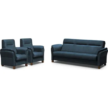 Sedací souprava ALABAMA 3R+1+1 - sedací souprava - látka TMAVĚ MODRÁ Vogue 13 / nožky ořech "MRS"(AVANTI NEW)(K250-Z) NOVINKA