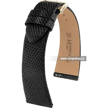 Řemínek na hodinky Řemínek k hodinkám HIRSCH Lizard černá (50) 08 mm dámský
