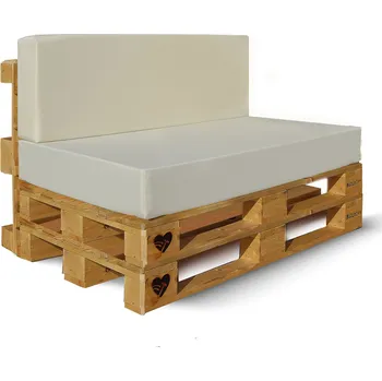 Podsedák Venkovní sedáky – klasická outdoor látka, odolné sedáky pro zahradní nábytek Barva potahu: ZELENÁ, Velikost produktu: 120 x 80 x 15 & 120 x 40 x 15 (SET)
