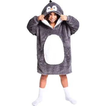 Cozy Noxxiez CH323 Tučňák - hřejivá televizní s kapucí pro děti 7 - 12 let