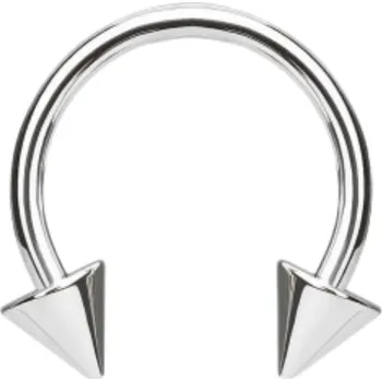 Piercing Atreya Ocelová podkova s hroty Velikost: 1,2 mm, Velikost koncovky: 4 mm, Délka / Průměr: 10 mm