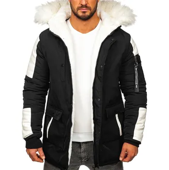 Pánská parka Černá pánská zimní parka Bolf parka JP5832 - L