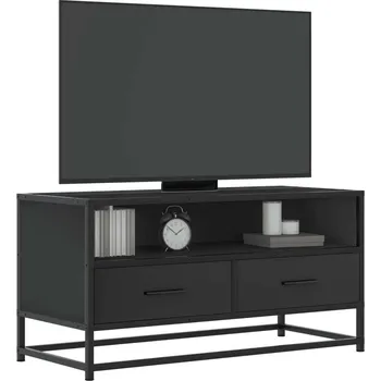Obývací pokoj vidaXL TV skříňka 80 x 34,5 x 40 cm kompozitní dřevo a kov [848812] Barva: Černá
